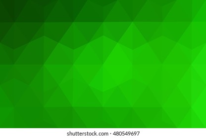 Light green abstract polygonal template. Geometric illustration in Origami style with gradient.  Brand-new design for your business.