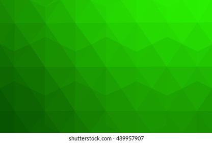 Light green abstract polygonal template. Brand-new colored illustration in blurry style with gradient. The template can be used as a background for cell phones.