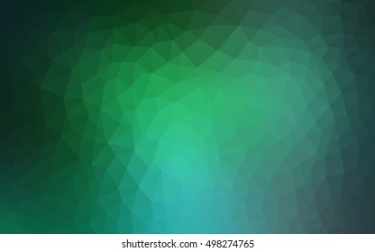Light green abstract polygonal template. Shining illustration, which consist of triangles. A completely new design for your business.