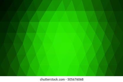 Light green abstract polygonal template. Geometric illustration in Origami style with gradient.  A completely new template for your business design.