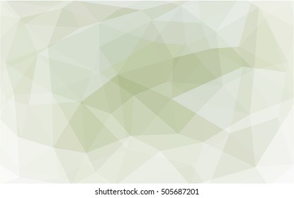 Light green abstract polygonal template. Brand-new colored illustration in blurry style with gradient. The template can be used as a background for cell phones.
