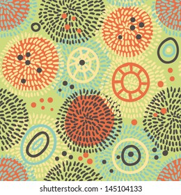 light green abstract seamless pattern with circles