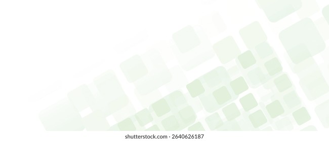 Light Green Abstract Square Mosaic Background, Vector Business Banner with Modern Digital Feel