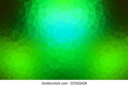 Light Green abstract textured polygonal background. Vector blurry triangle design. Pattern can be used for background.