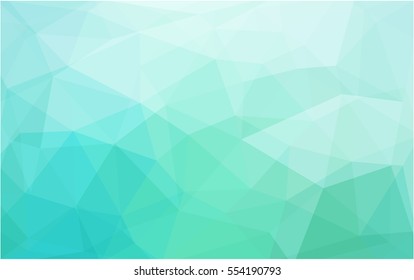 Light Green abstract textured polygonal background. Vector blurry triangle design. Pattern can be used for background.