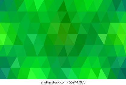 Light Green abstract textured polygonal background. Vector blurry triangle design. Pattern can be used for background.