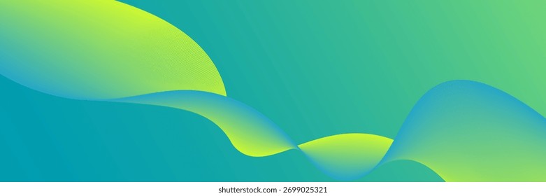 Light green abstract vector modern corporate concept background with editable wavy light yellow color pattern.