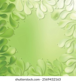 Light Green Arc Drop Background Vector