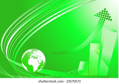 Light green background with globe