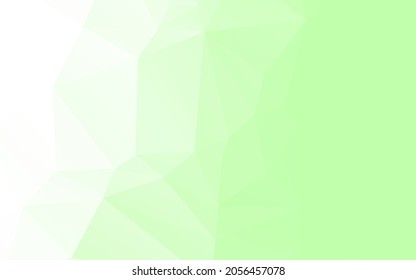 Hellgrüner Hintergrund, moderner, dunkler Low-Poly-Effekt mit abstraktem Farbverlauf für Hintergrund.