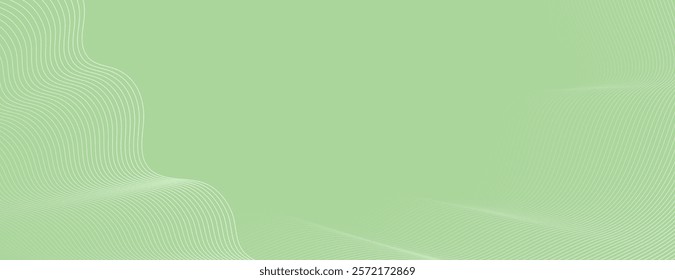 A light green background with a smooth, wavy texture. The background features light green lines creating a flowing, abstract pattern. Minimal abstract wavy gradient vector background