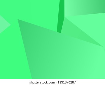 Light green background with triangles Simple geometric background with gradient shapes. Vector illustration