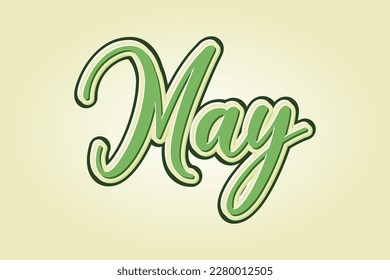 light green background with typography and text effect word may