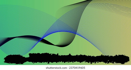 light green black background wave vector illustration