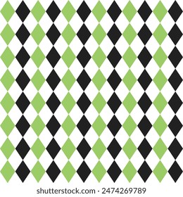 Light green and black diamond. diamond pattern. diamond pattern background. diamond background. Seamless pattern. for backdrop, decoration, Gift wrapping