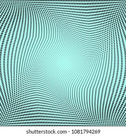 Light green black halftone pattern. Gradient polka dots background. Modern vector illustration. Abstract curves. Points backdrop. Dotted spotted pattern. Monochrome template for web design