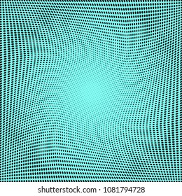 Light green black halftone pattern. Gradient polka dots background. Modern vector illustration. Abstract curves. Points backdrop. Dotted spotted pattern. Monochrome template for web design