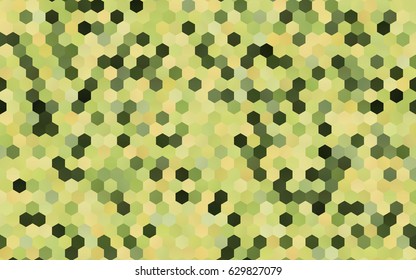 Light green, black vector polygonal illustration, which consist of hexagons. Hexagonal pattern for your business design. Geometric background in Origami style with gradient. 