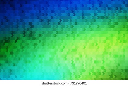 Light green, BLUE vector illustration which consist of circles. Dotted gradient design for your business. Creative geometric background in halftone style with colored spots.