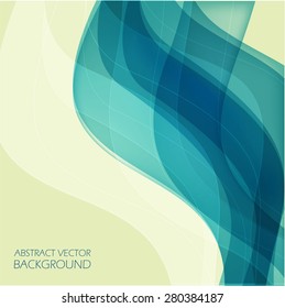 Light green with blue wave background for posters and posters