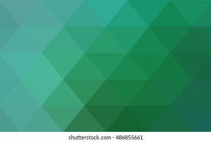 Light green blurry triangle background. Modern geometrical abstract illustration with gradient. Triangular pattern for your business design.