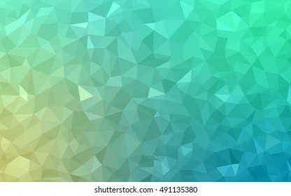 Light green blurry triangle background. Geometric illustration in Origami style with gradient.  The template can be used as a background for cell phones.