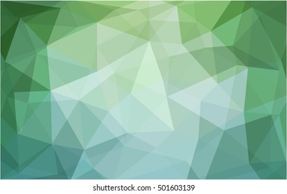 Light green blurry triangle background. Colorful abstract illustration with gradient. A completely new design for your business.