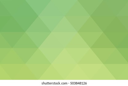 Light green blurry triangle background. Creative geometric illustration in Origami style with gradient. The best triangular design for your business.