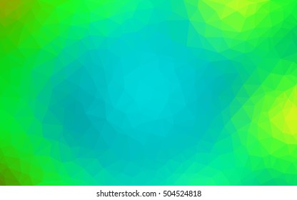 Light green blurry triangle background. Shining colored illustration in a brand-new style. Brand-new design for your business.