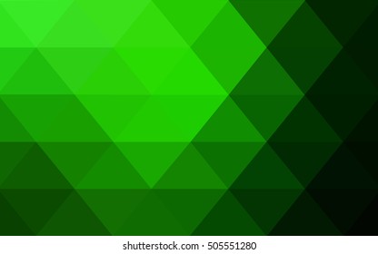 Light green blurry triangle background. Colorful abstract illustration with gradient. Brand-new style for your business design.