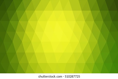 Light green blurry triangle background. Modern geometrical abstract illustration with gradient. Triangular pattern for your business design.