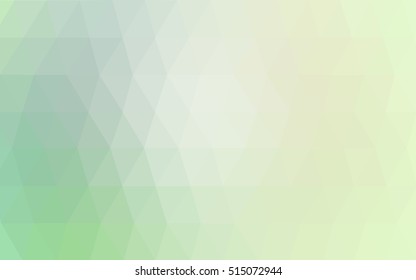Light green blurry triangle background. Shining colored illustration in a brand-new style. Triangular pattern for your business design.
