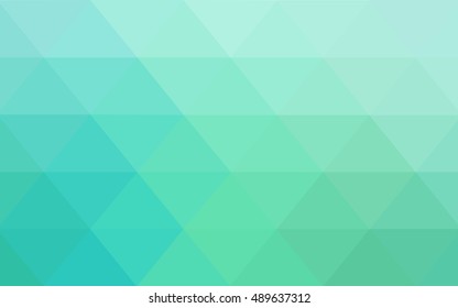 Light green blurry triangle template. Shining illustration, which consist of triangles. The polygonal design can be used for your web site.