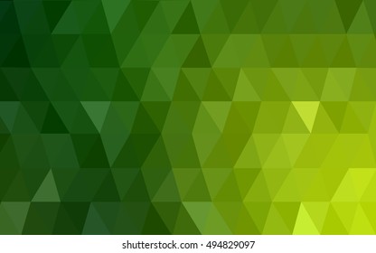 Light green blurry triangle template. Geometric illustration in Origami style with gradient.  The polygonal design can be used for your web site.