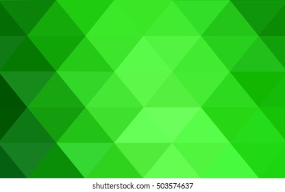 Light green blurry triangle template. Geometric illustration in Origami style with gradient.  The template can be used as a background for cell phones.