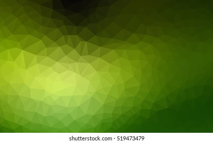 Light green blurry triangle template. Colorful illustration in abstract style with gradient. A new texture for your design.