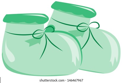 light green booties