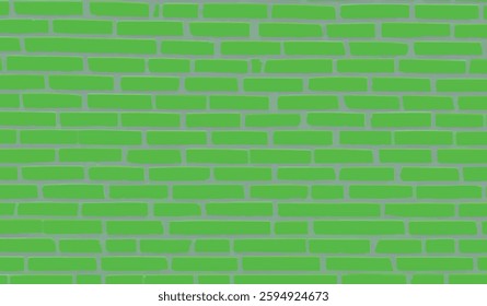 Light green brick wall background. Old grunge tile pattern. Green brick and cement wall texture for background. Ceramic, brick or stone brick wall background.