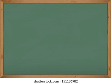 Light Green Chalkboard With Wooden Frame