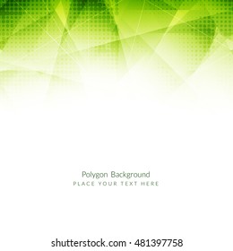 Light green color polygonal shape background