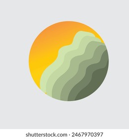 light green to dark green gradient design