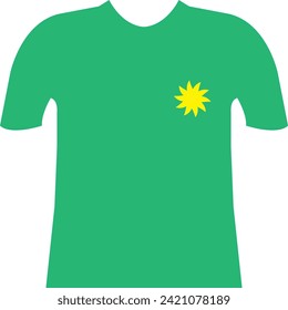 Light Green designed T-shirt simple vector illustration