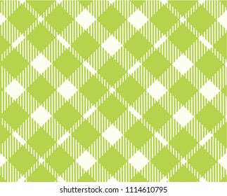 Light green diagonal Firebrick Gingham pattern. Texture from rhombus/squares for - plaid, tablecloths, clothes, shirts, dresses, paper and other textile products.