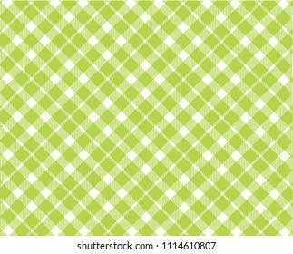 Light green diagonal Firebrick Gingham pattern. Texture from rhombus/squares for - plaid, tablecloths, clothes, shirts, dresses, paper and other textile products.