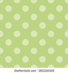 Light green dot pattern on green background for design, Dot wallpaper, texture textile or background, Vector