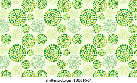 Light Green Dotted Concentric Circles Pattern