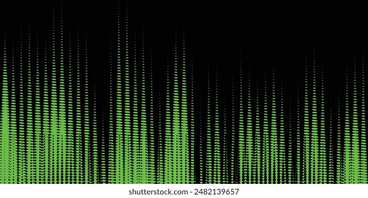 Textura de degradado de semitonos punteados verde claro con fondo negro.