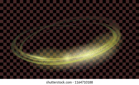 Light green effect on transparent, vector.