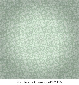 Light green fancy seamless pattern in herbarium style. Complex tessellated repeatable backdrop. Shining, contrast design for page fill, curtain, game or other purpose. Vector background.