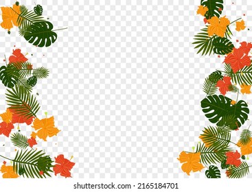 Light Green Flora Background Transparent Vector. Plant Vintage Design. Red Leaf. Artwork Illustration. Yellow Culture Texture.